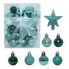 30 Pcs Mini Christmas Ball Ornaments Set 1.81 Inch Plastic Christmas Ball Hanging Ornaments with Glitter Tree Topper Star for Holiday Wedding Birthday
