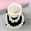 Luxury Brooches for Woman Scarves Buckle Pin Cloth Art Fabric Flower Pearl Brooch Fashion Clothing Jewelry Accessories