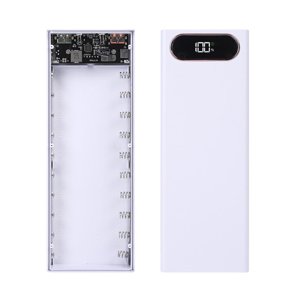 Abnehmbares USB 10*18650 Power Bank Case 22,5 W 15 W Handy-Schnellladegerät Aufbewahrung DIY 18650 Batteriehalter Ladebox