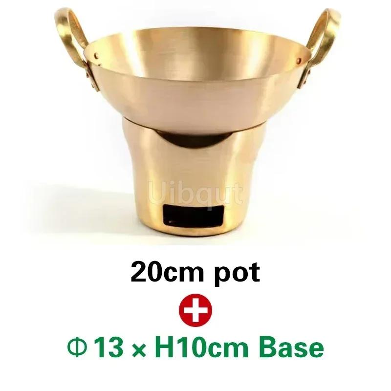 Southeast Asian style tableware Two-ear pot Rice cooker Brass Thai Cuisine soup pot Curry pot with two ears Thai tableware