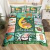 Cartoon Sloth Duvet Set Three-Piece Children'S Room Decorative Bedding Set