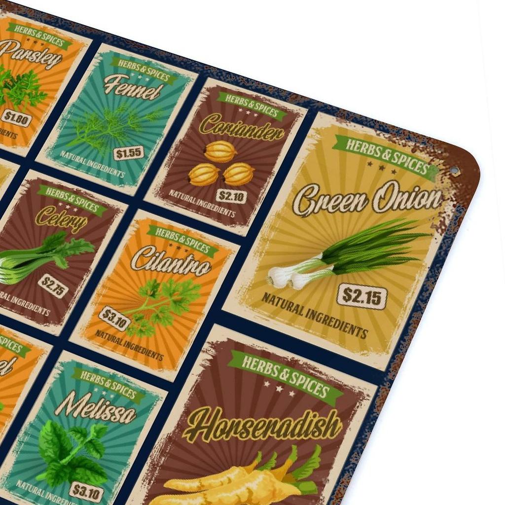 1-Pack Rusty Retro Decor Wall Plate, 20×30cm and 30×40cm, Vintage Metal Hanging for Study, Hallway or Bar