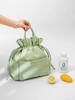 Large Capaci Thermal Lunch Box Bag Dstring Handbag Commuting Portable Office Workers School Students Lightweight Bento Bag