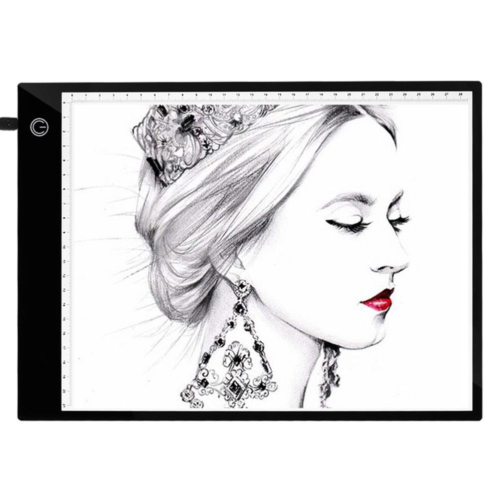 Painting Stencil Board USB Copy Pads for Animation Tattoo Portable A4 Light Box Magnetic A4 LED Light Box 3 levels