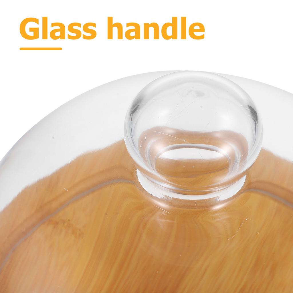 1Pcs Dessert Tray with Glass Cover Cake Plate Multipurpose Food Serving Stable Pastry Plate Housewarming Gift