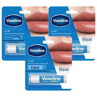 Vaseline Classic Sheabutter Feuchtigkeitsspendender Lippenbalsam 3er-Pack