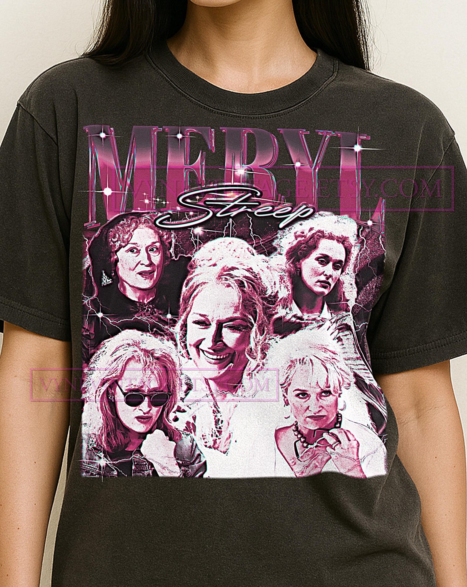 Meryl Streep Shirt, 90s Vintage Retro Bootleg Meryl Streep T-Shirt, Hollywood Legend Graphic Tee, Iconic Actress Fan Gift 3XL