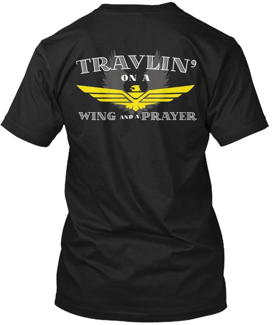 Wing A Prayer | Gold Wing Tee T-Shirt Made in the USA Size S to 5XL M