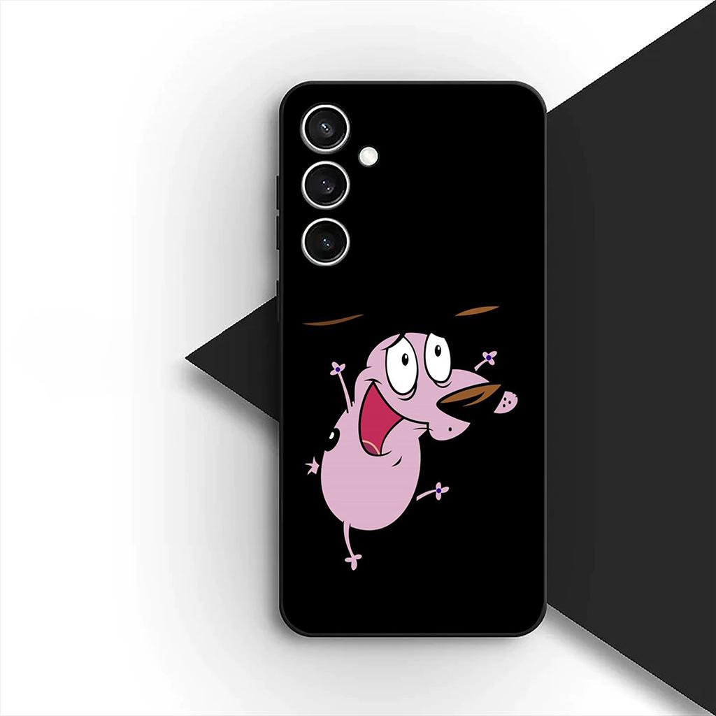 Anime C-Courages C-Cowardlys Dog Phone Case for Samsung Galaxy S20 S22 S21 FE Ultra Plus A07 A17 A15 A16 A25 A57 A37 Cover