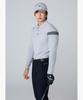 DESCENTE GOLF Men'S Y-Collare Knit Mix Hybrid Long Sleeve T-Shirt (Dq31Mftl9A)