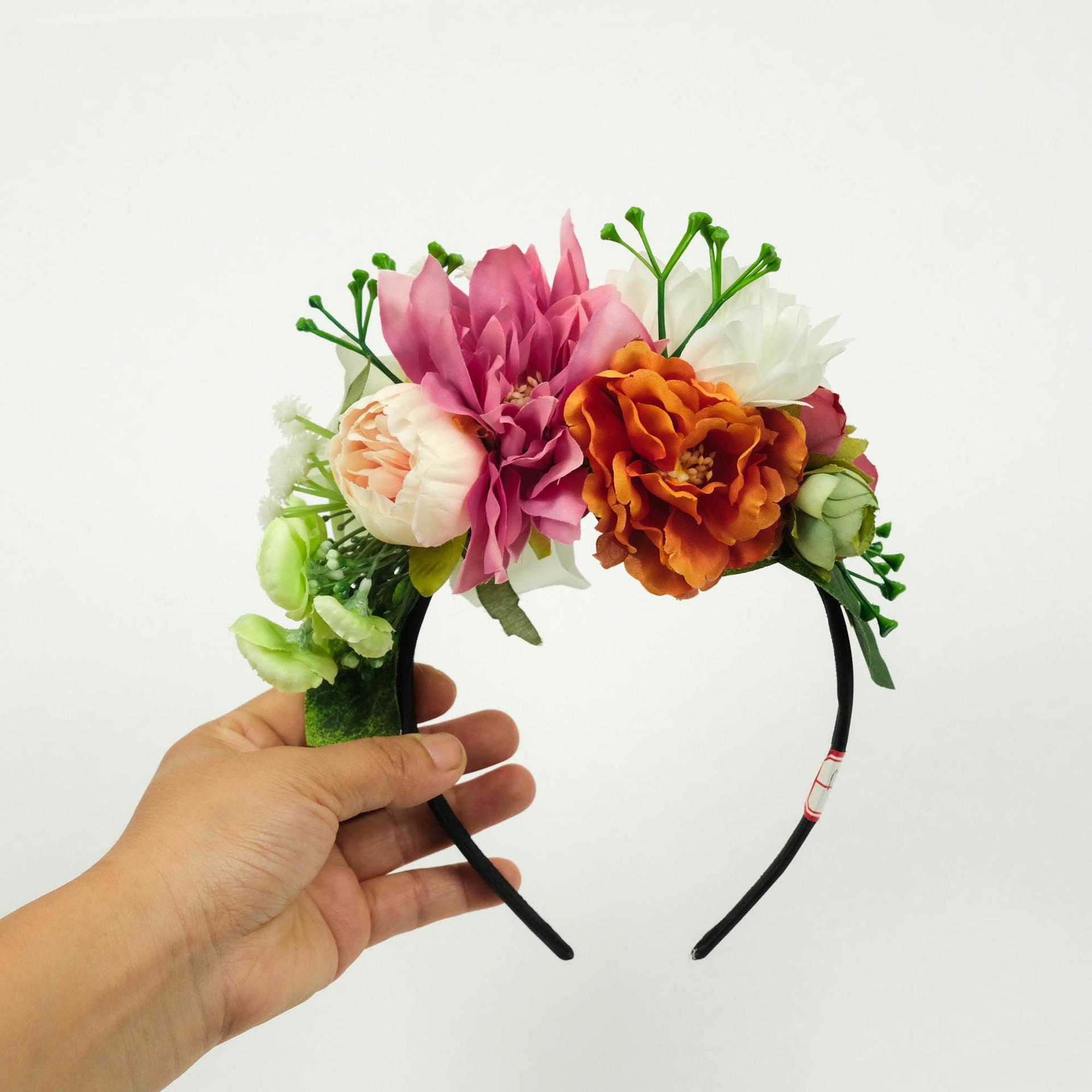 Peony Rose Double-Sided Hairpin Headband: Spring & Autumn Colors for Hanfu Style Photos.