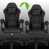Fauteuil de Gaming - SPRINGOS - Ergonomique - Réglable en Hauteur - Avec Appui-Tête et Repose-Pieds