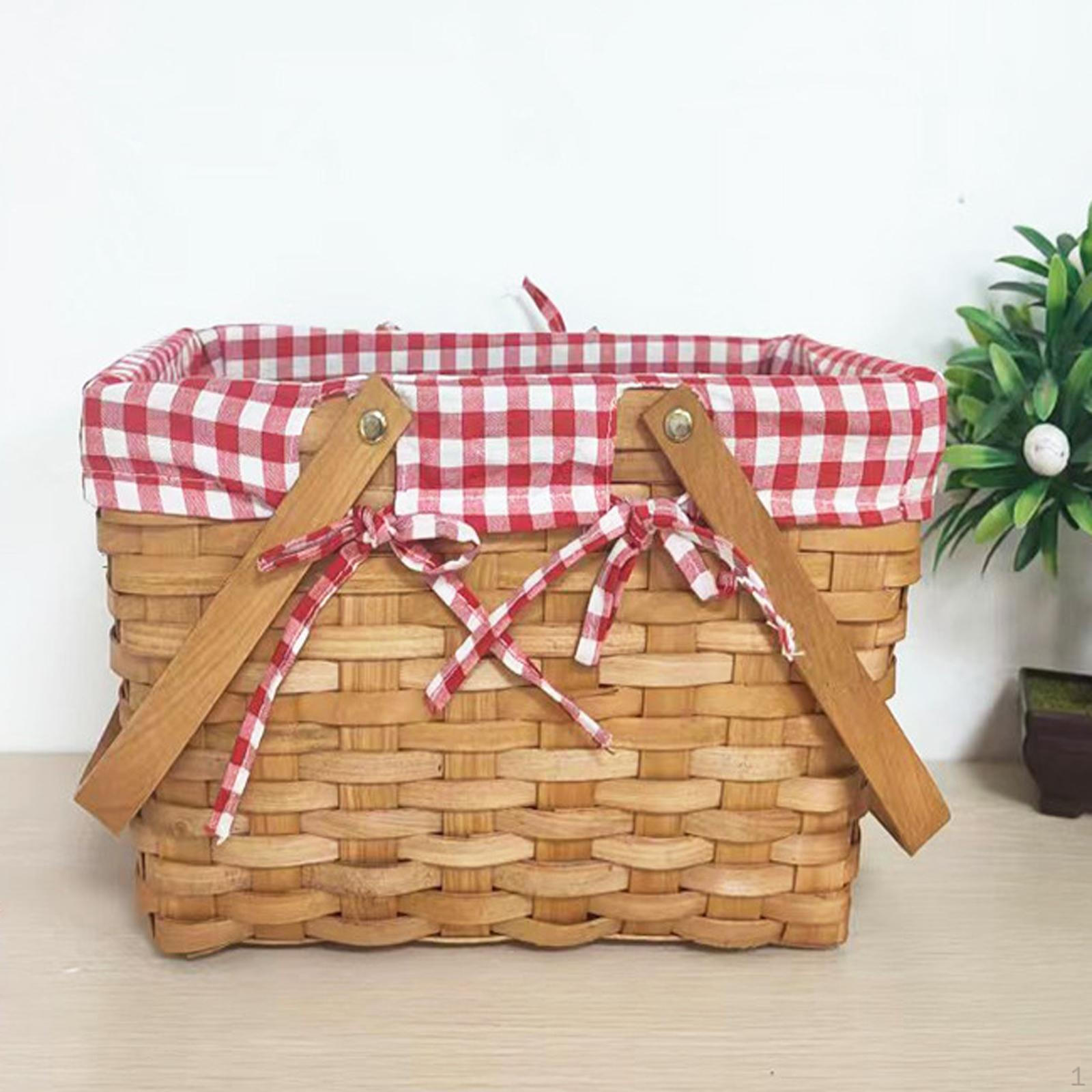 

Корзина для хранения фруктов и цветов на открытом воздухе, переносная корзина для пикника и мероприятий L