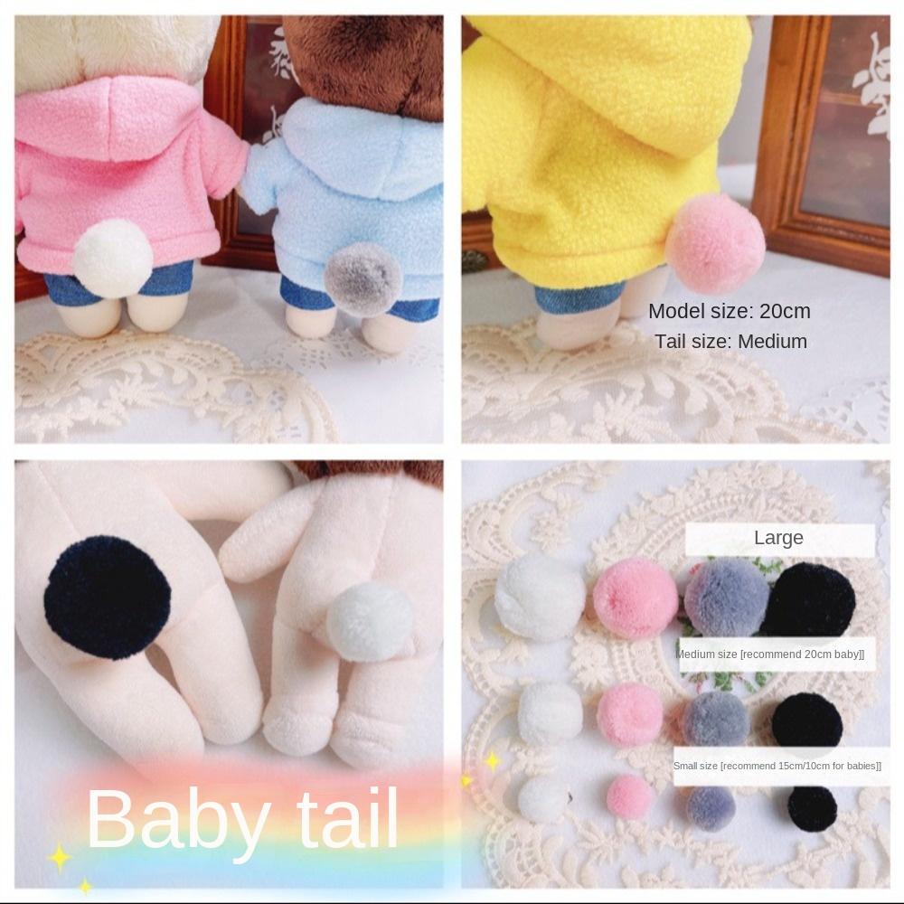 

Replacement Round Tail Hand-made Labubu Tail Accessories Doll Clothes for Cotton Doll