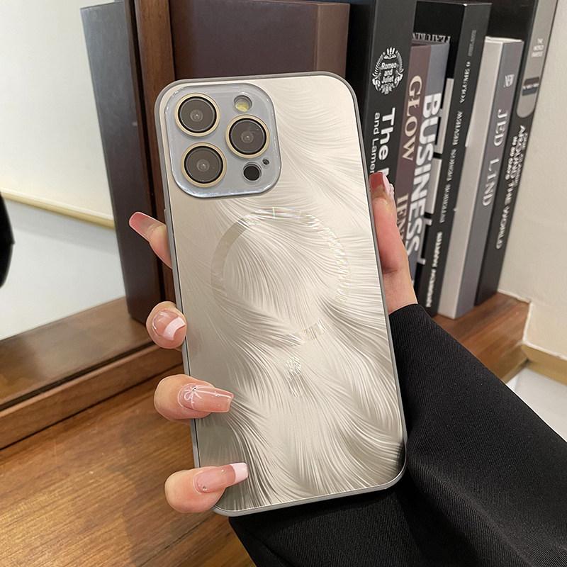 Applicable to iPhone11promax mobile phone case new matte gradual change Apple 11 laser feather wireless magnetic attraction