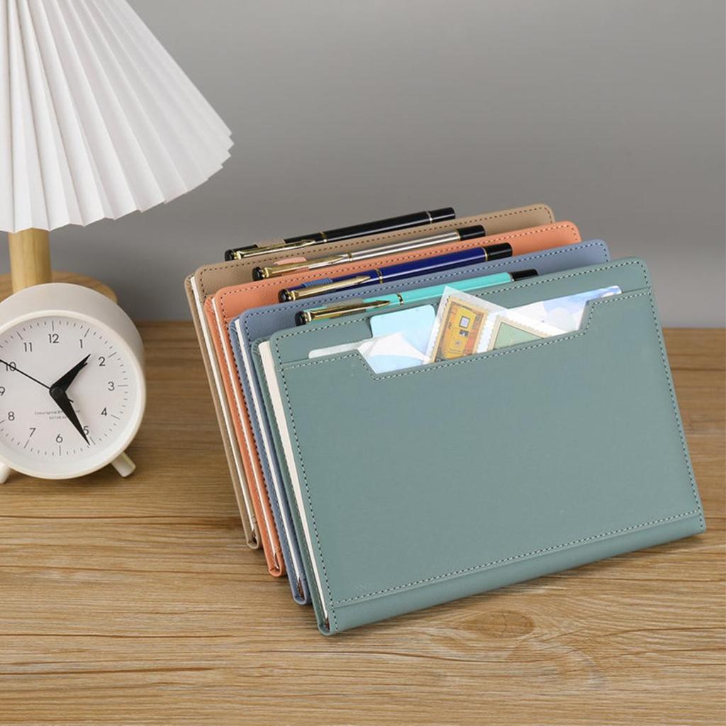 A5/B5 Leder Notizbuch, linierte Seiten, Geschäftstreffen Protokollbuch, Notizblock, Studenten Tagebuch, Fachnotizen, 96 Blatt 192 Seiten