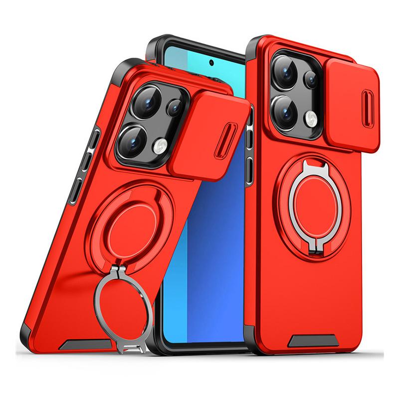 Rotating Folding Stand Matte Case For Xiaomi 14T Magnetic Armor Phone Case For Xiaomi 14T 14 T Pro Slide Camera Protection Cover