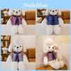White Dog Cartoon Animal Stuffed Plush Toy Scarf Doll Children Birthday Gifts