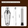 ZISIZ 304 Edelstahl Cocktail Shaker Set