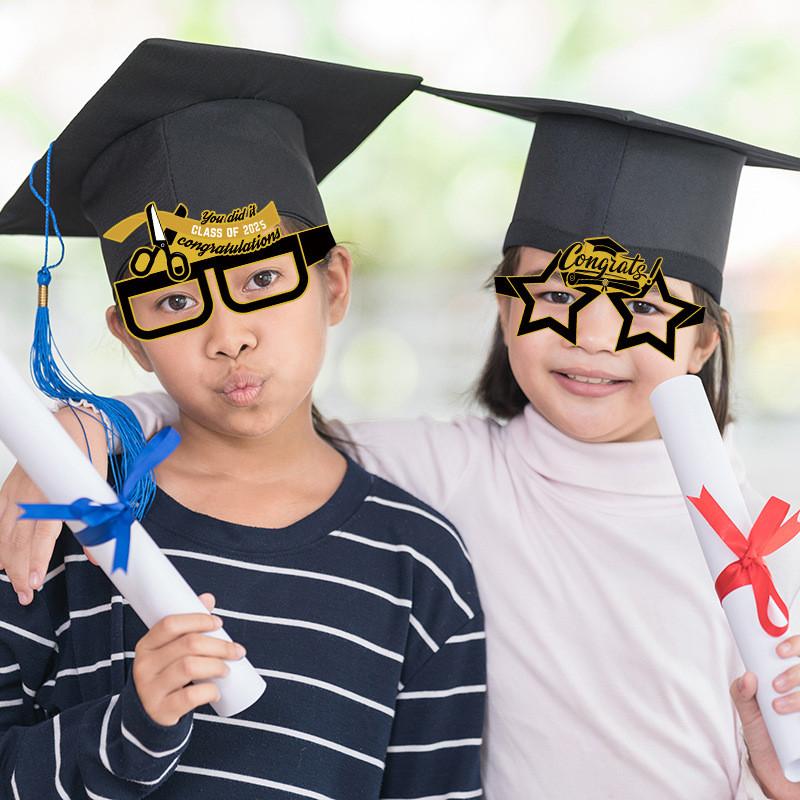 Theme Season Graduation Paper Glasses Event Decorations Photo Props Festive For
