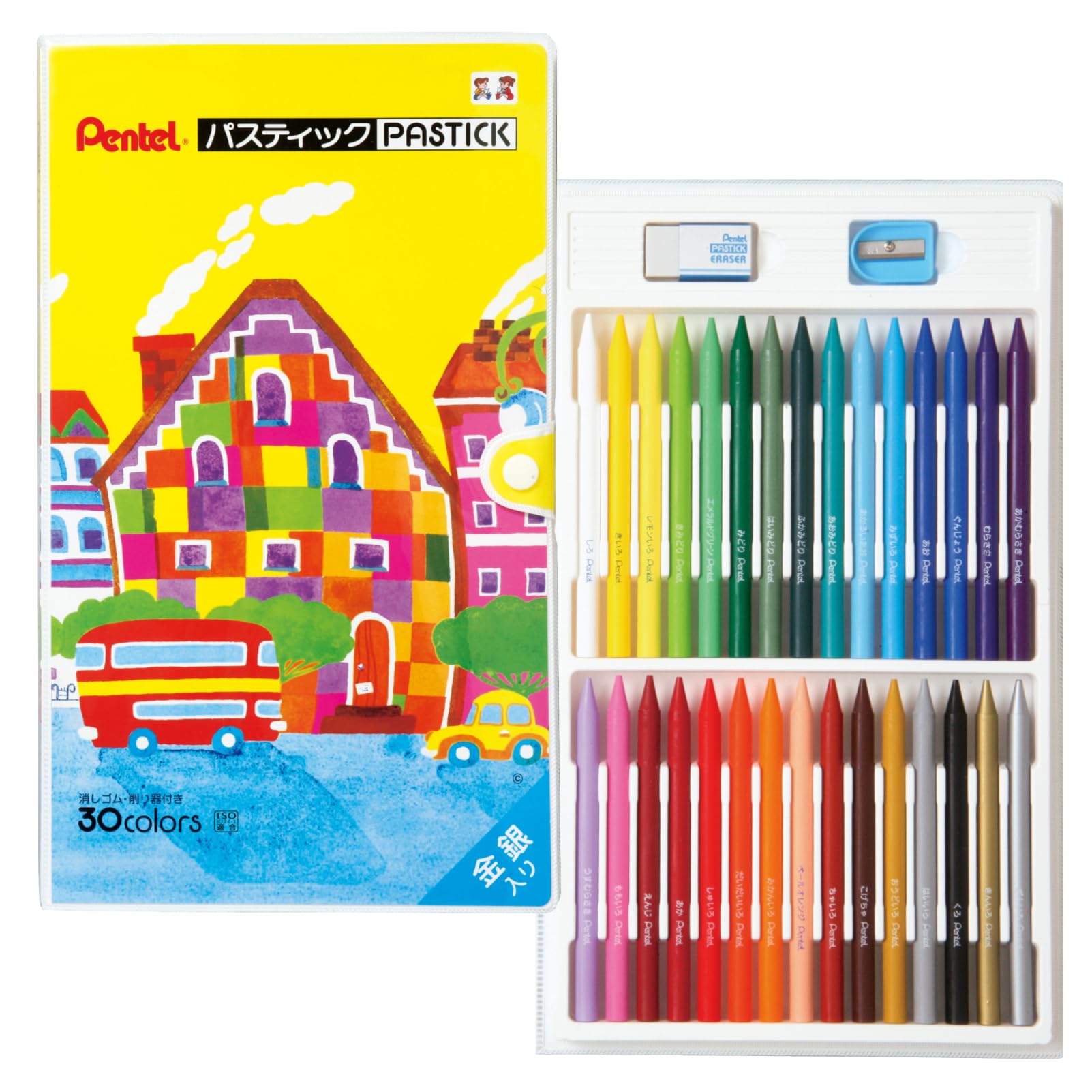 

Карандаши цветные Pentel Crayon Pastic 30 цветов GC1-30D