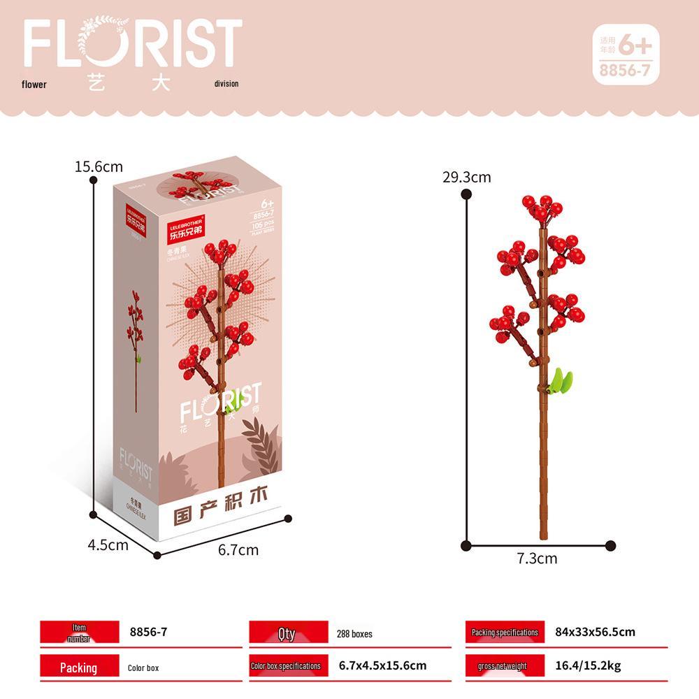 Desktop Flower Building Blocks: Educational Toy for Kids - Creative Gift for Girls
