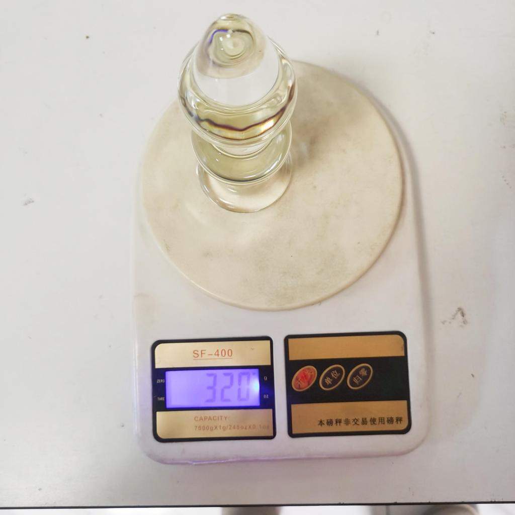 VaHppy Klarglas-Analplugs SM BDSM Sexspielzeug 14 * 4,5 cm 320g Masturbatoren für schwule Mädchen Analmassage-Erweiterungswerkzeuge Spiele für Erwachsene