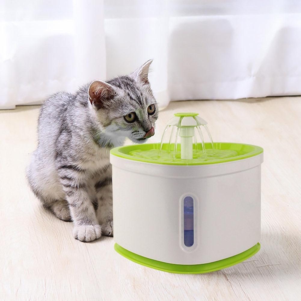 Fontanna Automatyczna do Picia dla Psa Kota w Kształcie Serca z Lampką LED, Ostrzeżenie o Braku Wody i Awarii