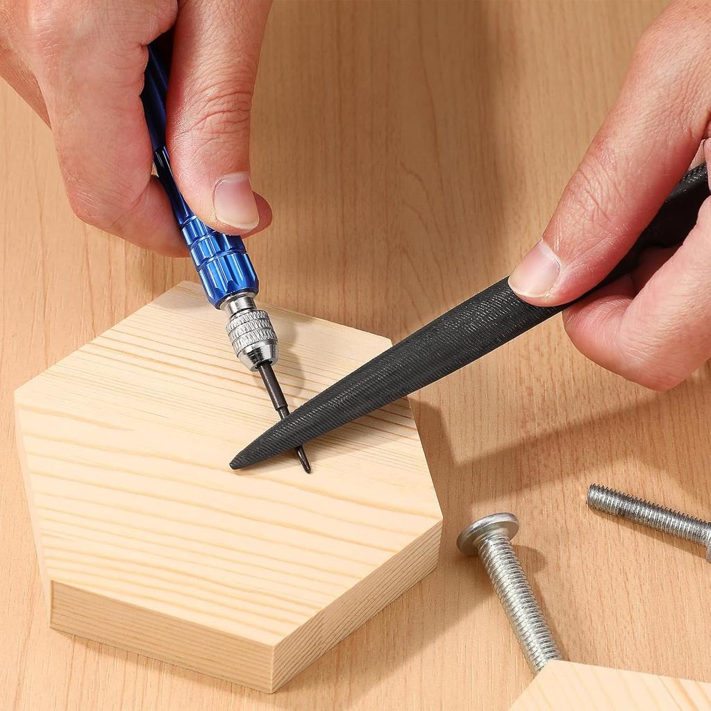 8palcové pilníky na vosk, oboustranný nástroj na pilování vosku pro vyřezávání a pilování, půlkulatý plochý a půlkulatý design