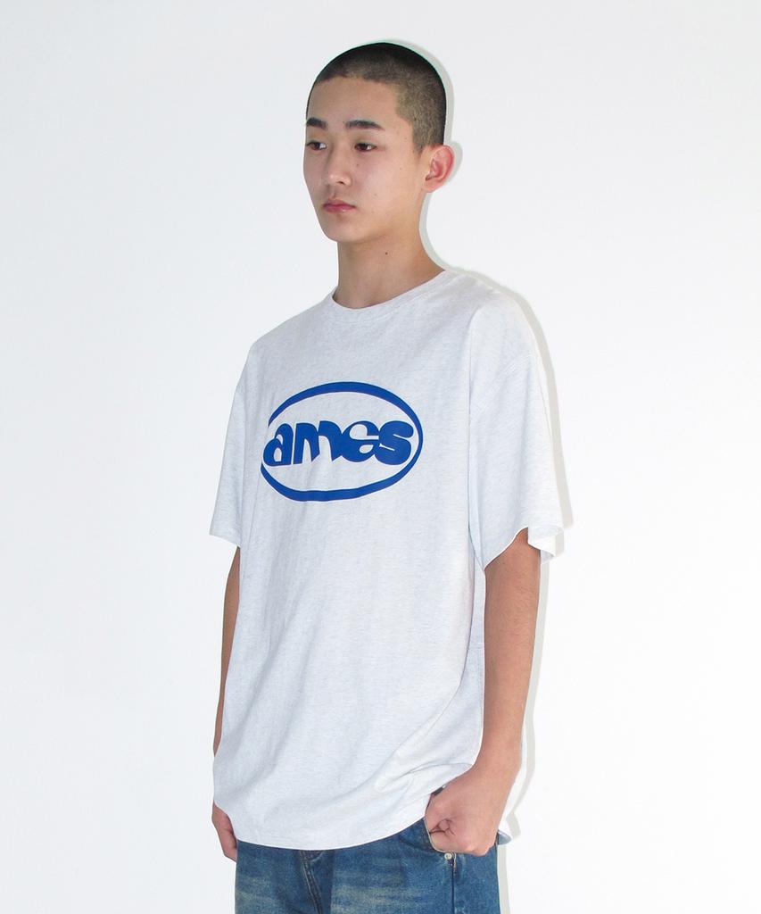 AMES-WORLDWIDE Ames Circle Logo Symbol Tee Light Gray