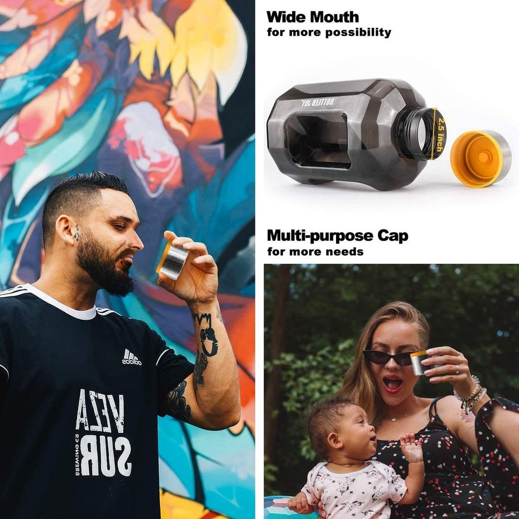 VENNERLI Water and Large Wide Direct Easy To Suitable for and Outdoor Water Bottle Bottle, 2200ml/2500ml (Safe BPA-Free), Capacity, Mouth, Drinking,