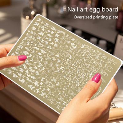 Butterfly And Floral Nail Art Stamping Plate For Creative DIY Nail Designs With Precise Engraving Manicure Nail Art