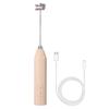 Electric Milk Frother Stainless Steel Handheld Milk Mixer Rechargeable Coffee Whisk Egg Beater Kitchen Tool