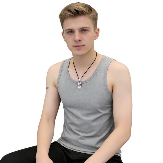 Herren Weste Sommer Ärmellos Rundhals Schlank Passend Tanktops Einfarbige Sport Fitness Camisole Täglich