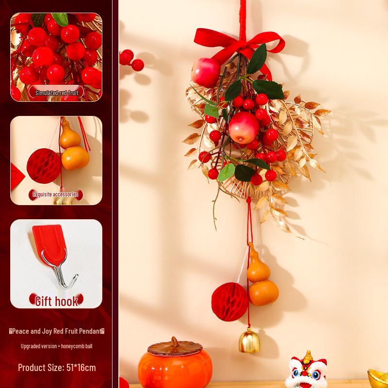 Housewarming Door Hanging: New Home Fortune Fruit String for Indoor Living Room Decor, Adds Birthday Atmosphere