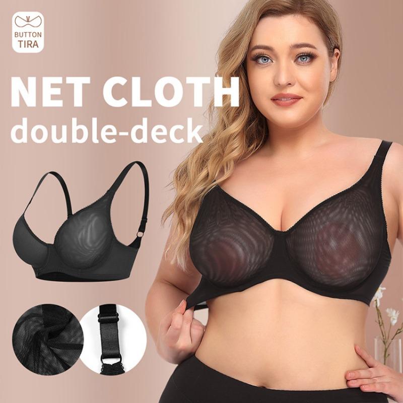Soutien-gorge sexy européen et américain ultra-fin transparent grande taille sous-vêtement