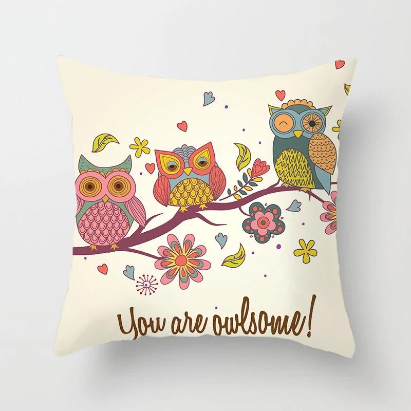 Colorful Tree Pattern Pillowcase Interior Decoration Office Living Room Home Pillowcase