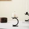 Wrought Iron Candle Holder Candle Cup Decoration, Simple Home Candle Atmosphere Alphabet Candle Holder Ornament