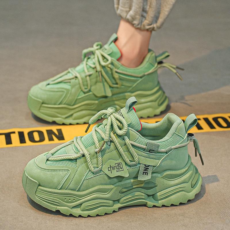 

Guochao men s shoes 2025 new summer breathable mesh casual sports shoes youth running platform dad trendy shoes 39