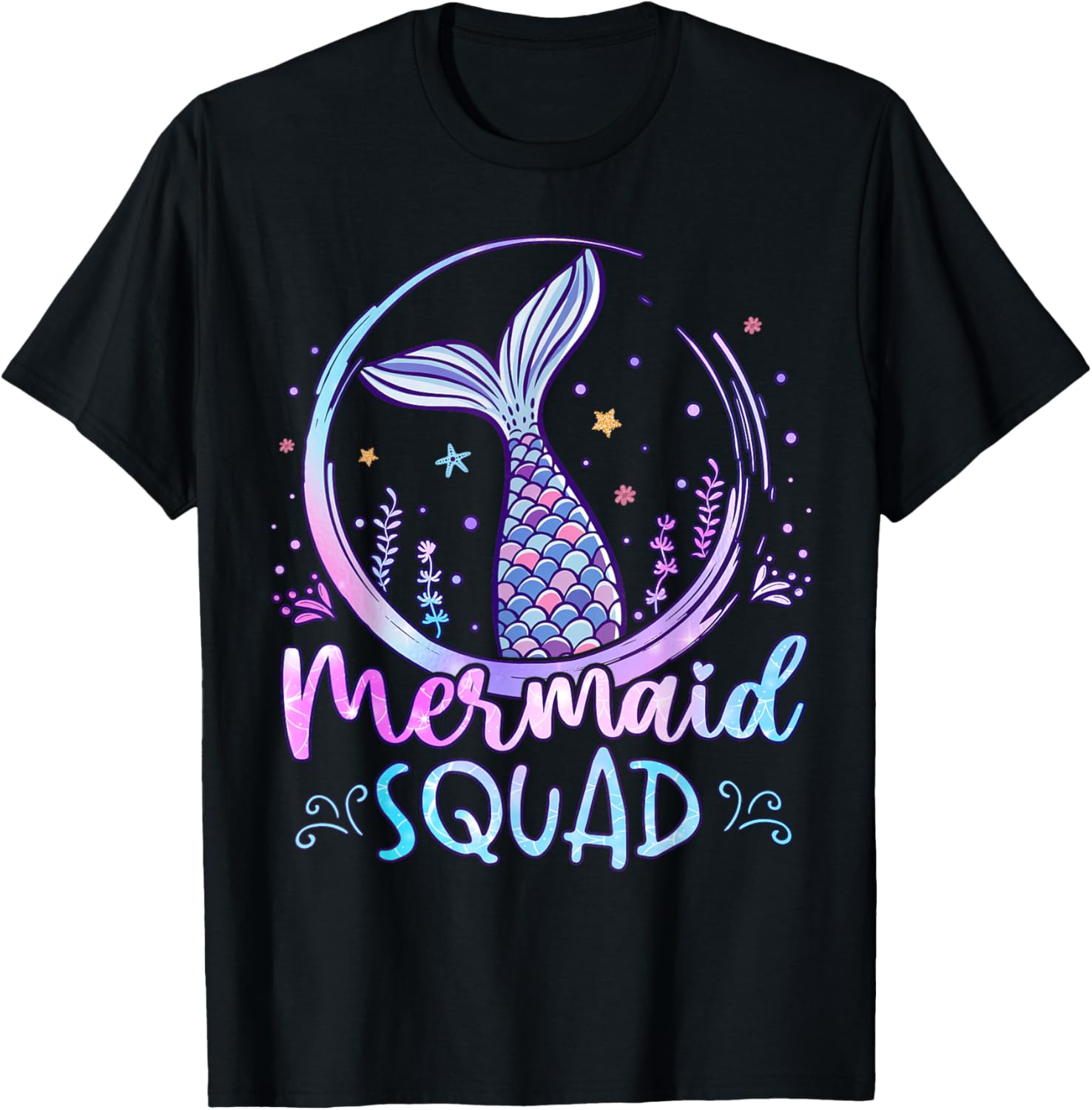 Mermaid Birthday Squad Party Girls Women Mermaid T-Shirt S разноцветный