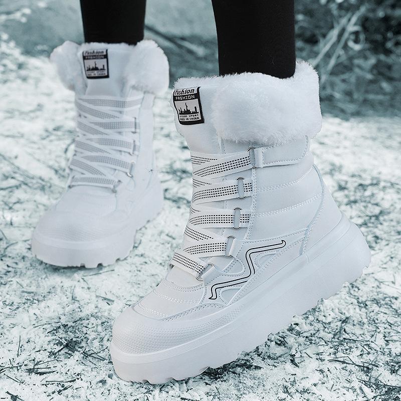 Neue Winter-Baumwollschuhe High-Top Schneestiefel Warme und rutschfeste Stiefel Langer Schaft