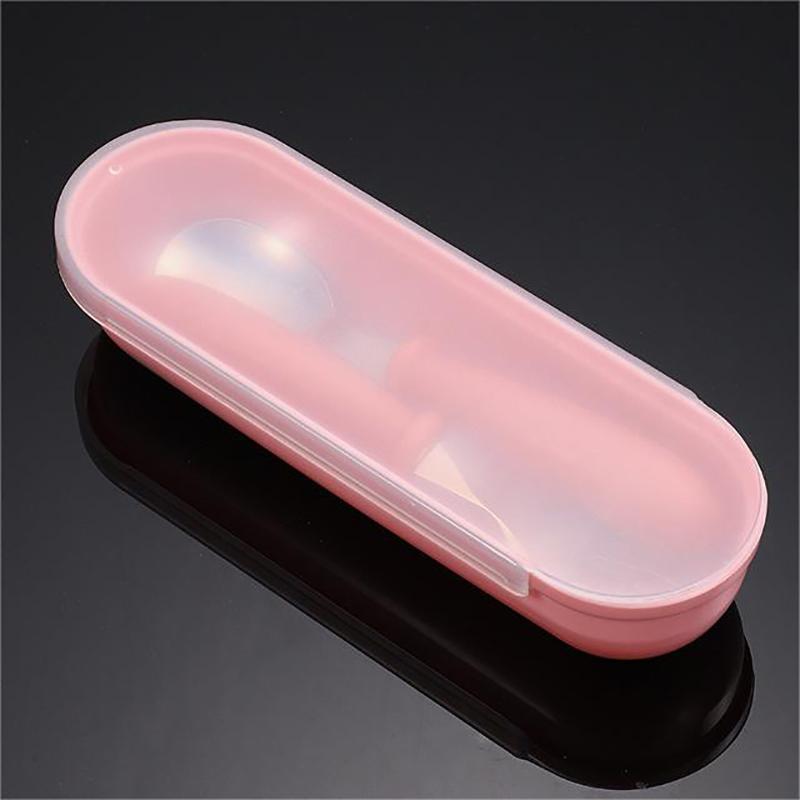 

Детские гаджеты, детская посуда из нержавеющей стали, посуда для малышей, столовые приборы с героями мультфильмов Spoon fork box set розовый