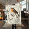 1PC Custom Name Peacock Forest Patterned Flannel Blanket Suitable For All Seasons for Home Decor Warmth and Comfort Gifts Holiday Present_lx
