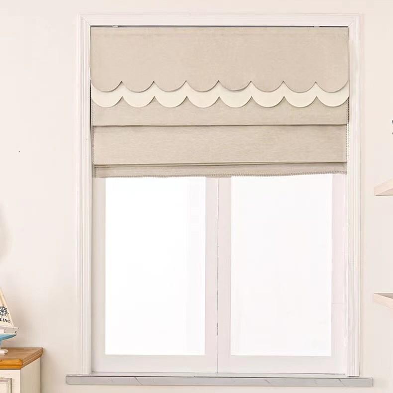 2025 Chenille Blackout Roman Curtains - Linen Solid Color, Ideal for Bedroom, Bay Window, or Hotel Use