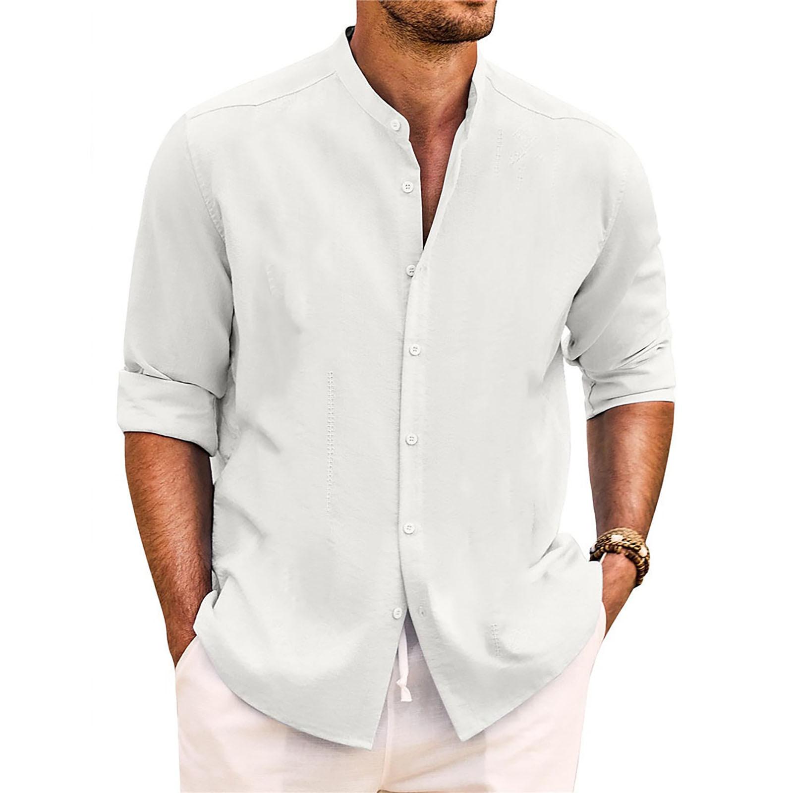 

Мужская летняя новая свободная рубашка с длинным рукавом с принтом, кардиган, пляжная рубашка XL белый