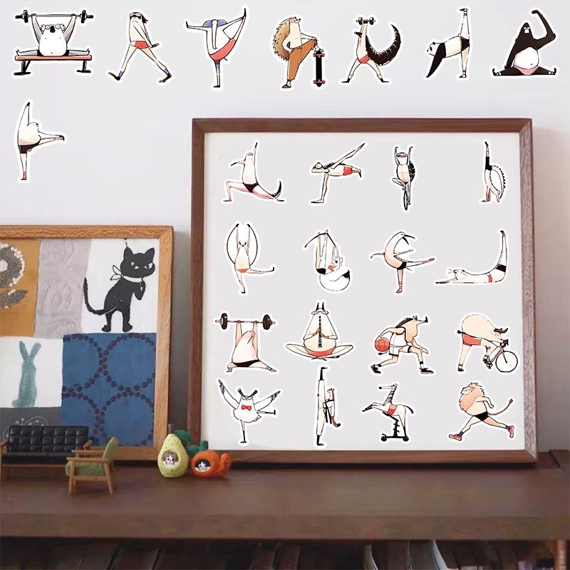 50pcs Fantasy Fitness Character Stickers Laptop Water Luggage Notebook Phone Aesthetic Home Skateboard Phone Vinyl Decals Sticke