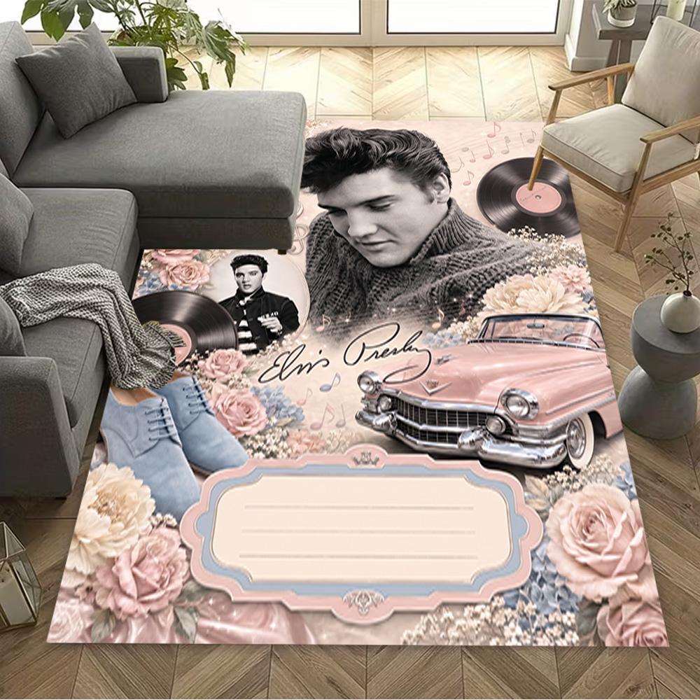 Elvis Presley Artwork Carpet Perfect for Living Rooms Decorate Room Balcony Dormitory Antislip Carpet Anime Office Decor