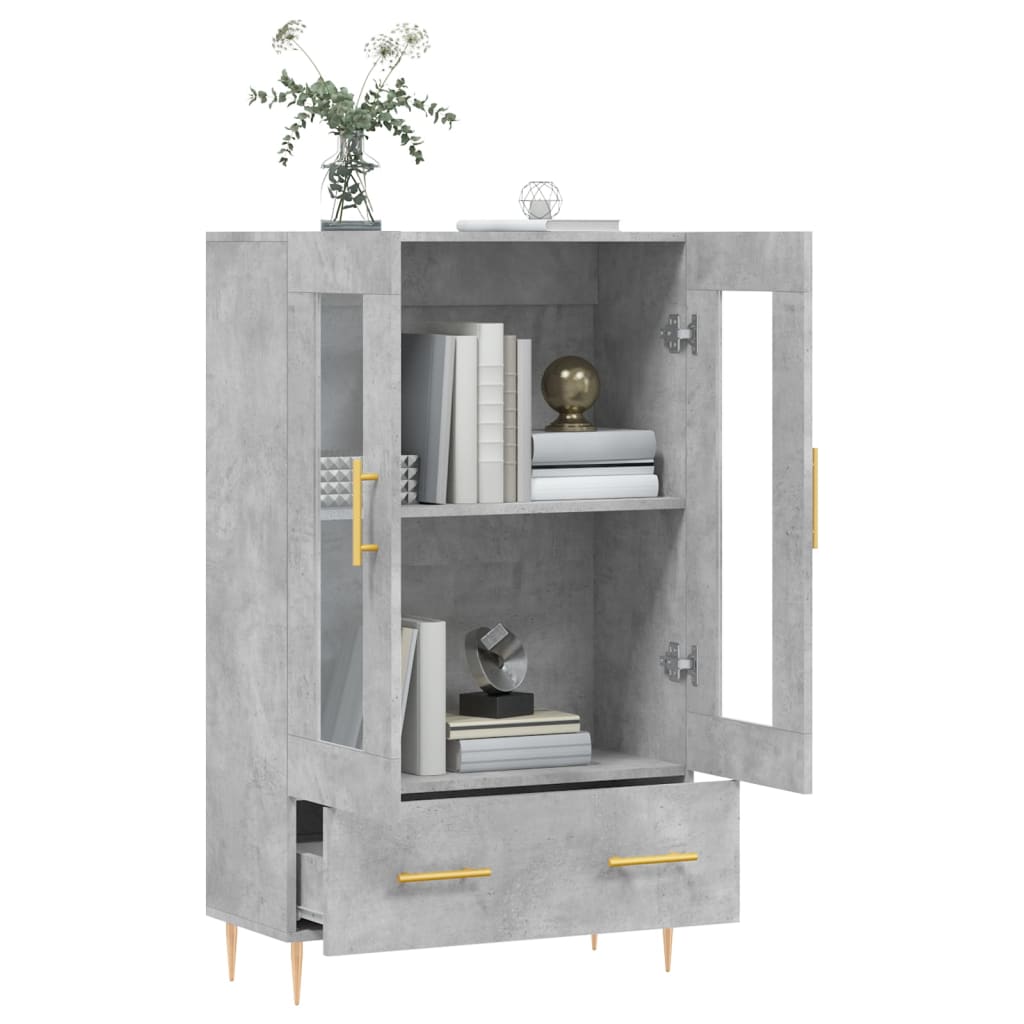 Highboard Concrete Grey 69.5 X 31 X 115 Cm Particleboard