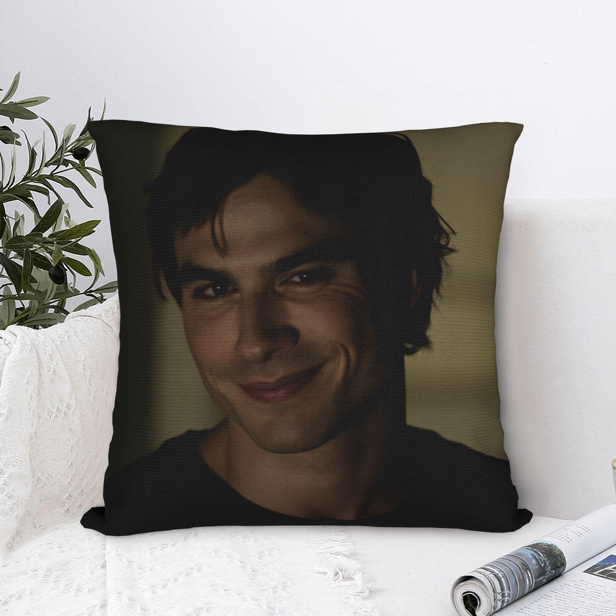 Shunika Chen Unisex Pillow Cover Damon Salvatore The Vampire Diaries Funny Pillow Case For Wedding Party Home Decor Pillowcases