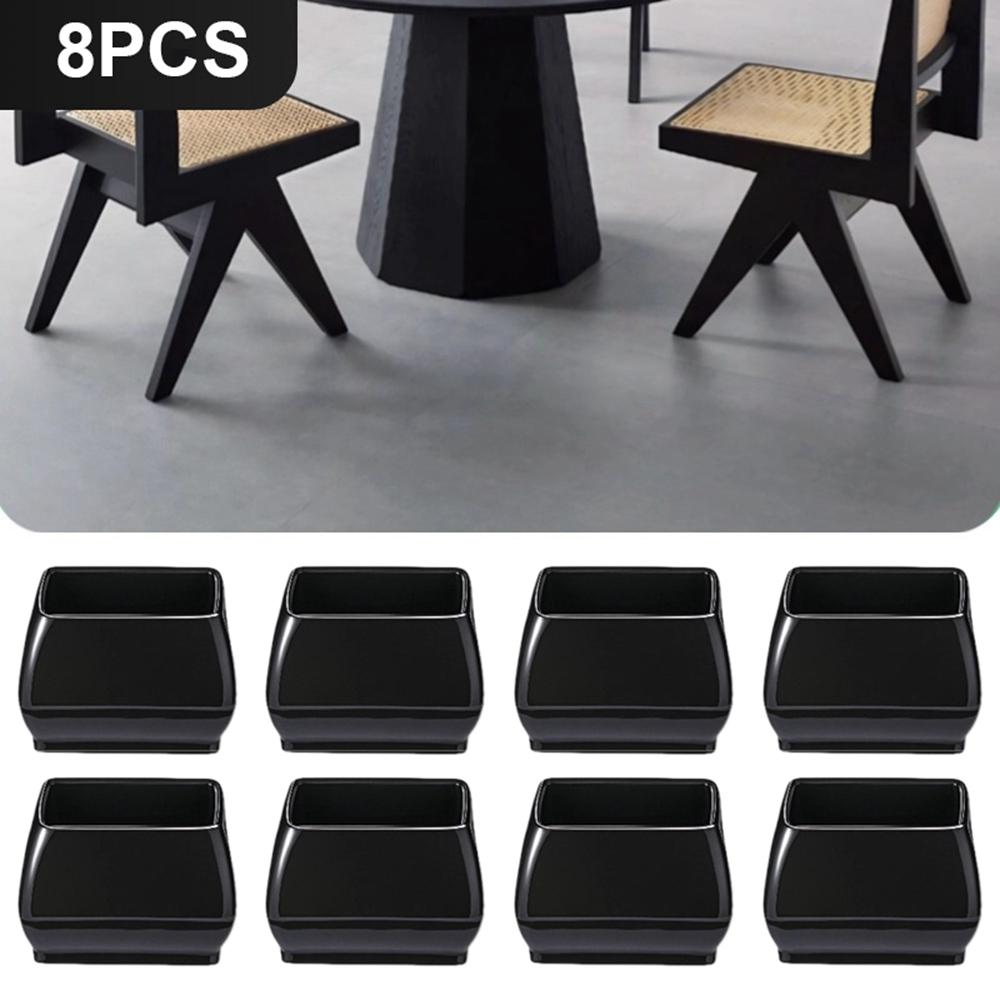 

8Pcs Chair Leg Covers 3 x 3 x 4cm Anti Slip Thickened Silent Felt Furniture Pads Wear Resistant for Table/Chair